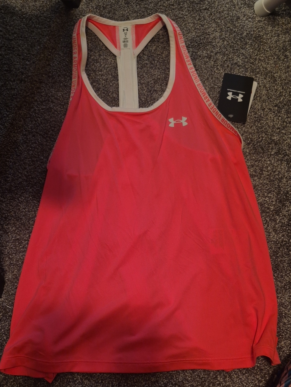Under Armour Girls Coral Racerback Performance Tank
